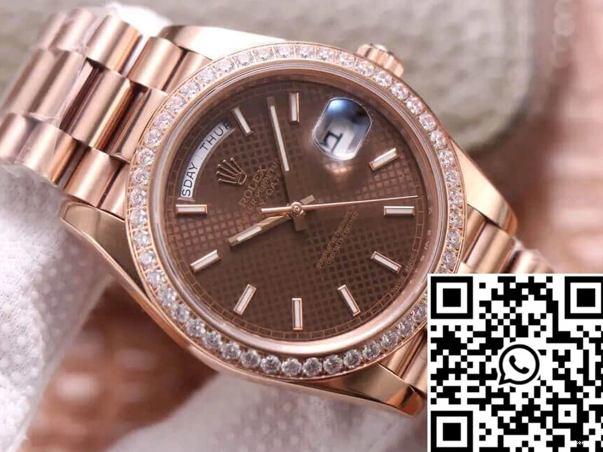 M228345RBR-0005 Chocolate Color Rolex Factory Day-Date Dial EW 0217